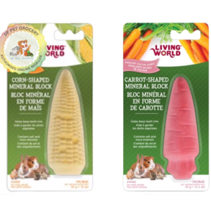 Living World Carrot And Corn - Shaped Mineral Block